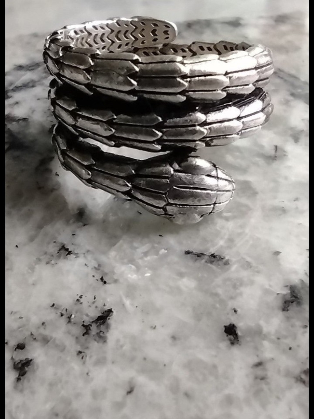 Alan K Silver Coiled Serpent Ring